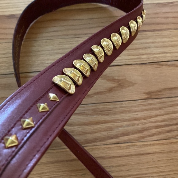 vintage leather gold cowboy hat belt main image 6